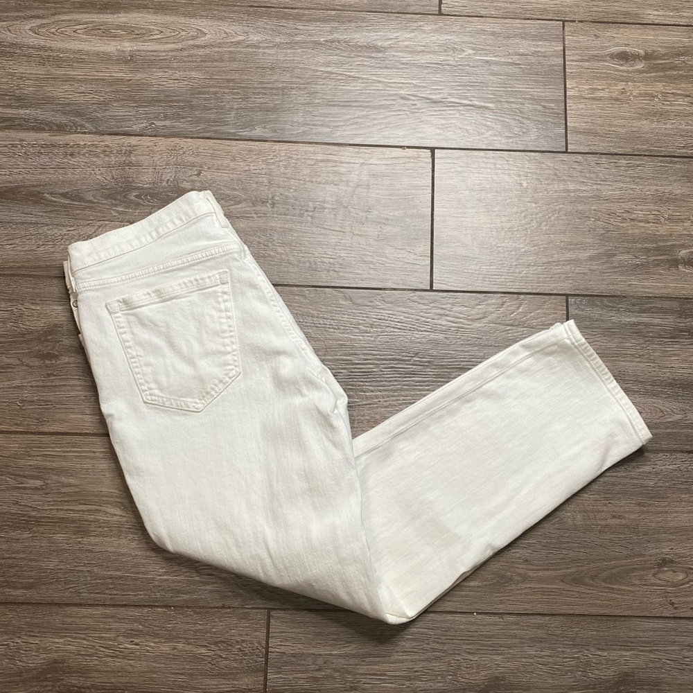 Eddie Bauer T10 White Boyfriend Crop Jeans
